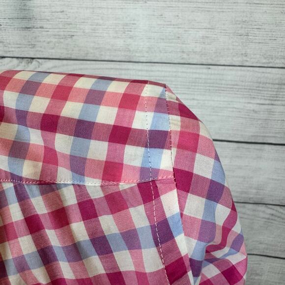 Rodd & Gunn Men's Pink Blue Checkered Button Up Long Sleeve Shirt Size Large - Picture 8 of 8